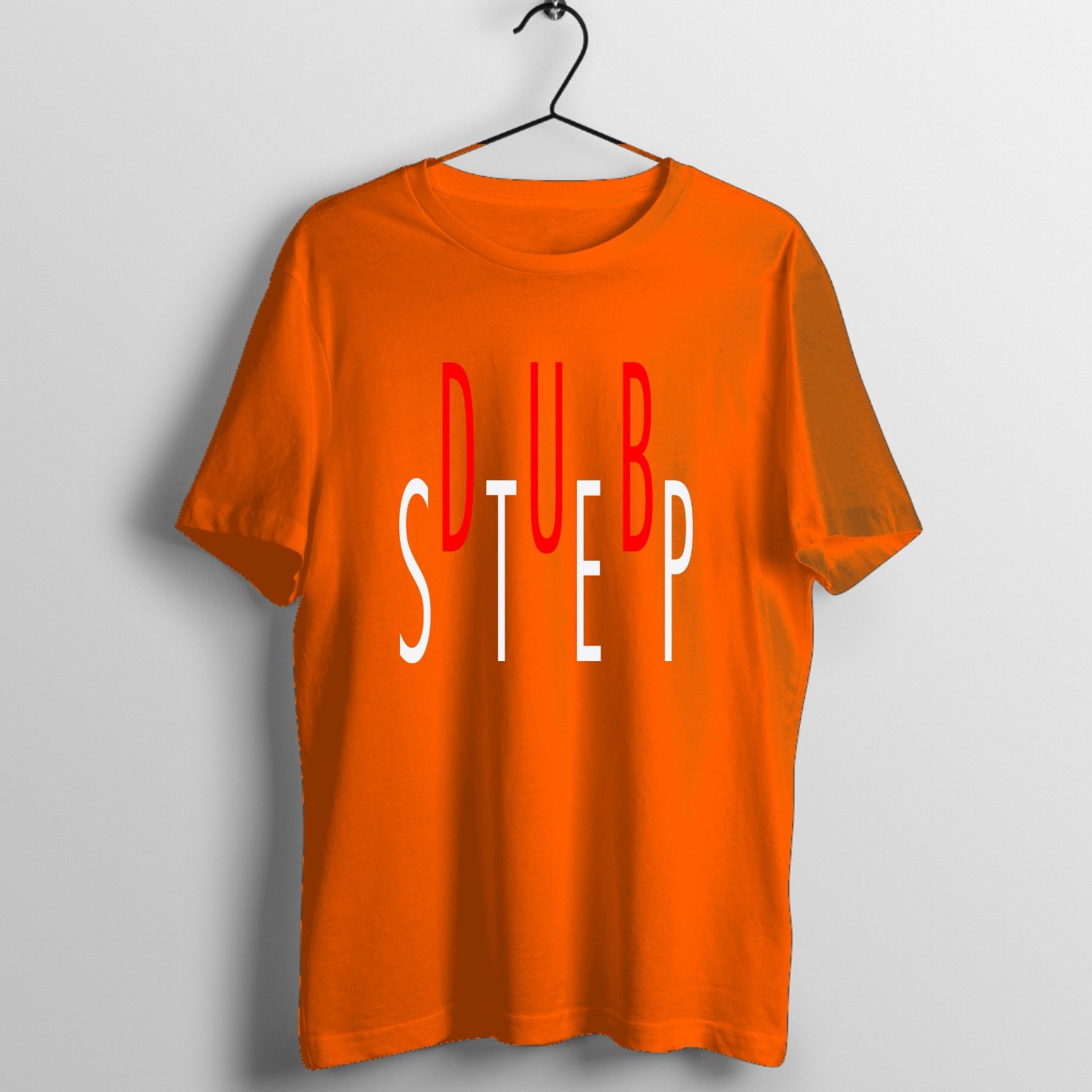 High-Gain Amplifier Rebel Graphic T-Shirt printed on premium rock music graphic t-shirt - Front Mockup