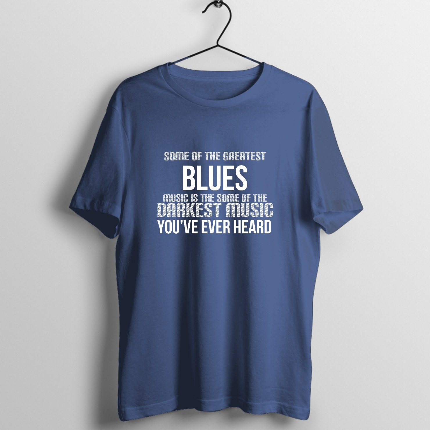 Clean minimalist abstract design graphic print on premium rock music graphic t-shirt - Front Mockup