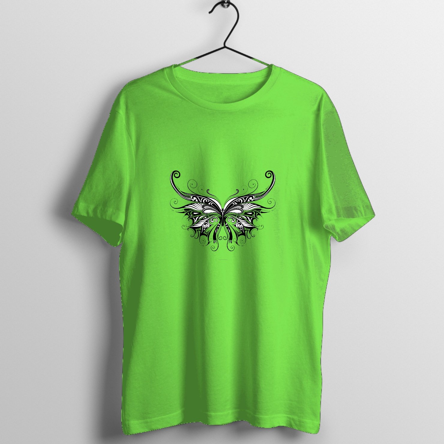 Vintage Rebel Skull Tattoo Graphic T-Shirt printed on premium rock music graphic t-shirt - Front Mockup