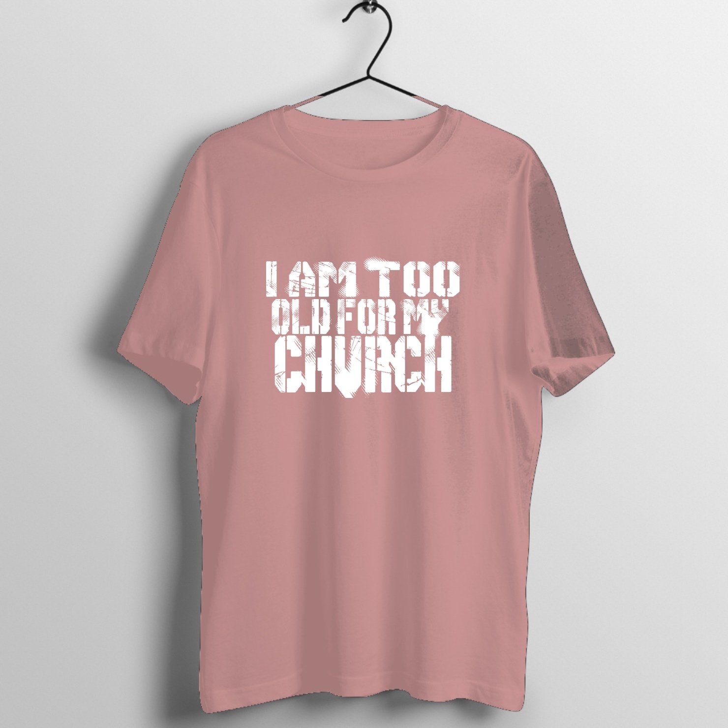 Iron Melody Hardcore Graphic T-Shirt printed on premium rock music graphic t-shirt - Front Mockup