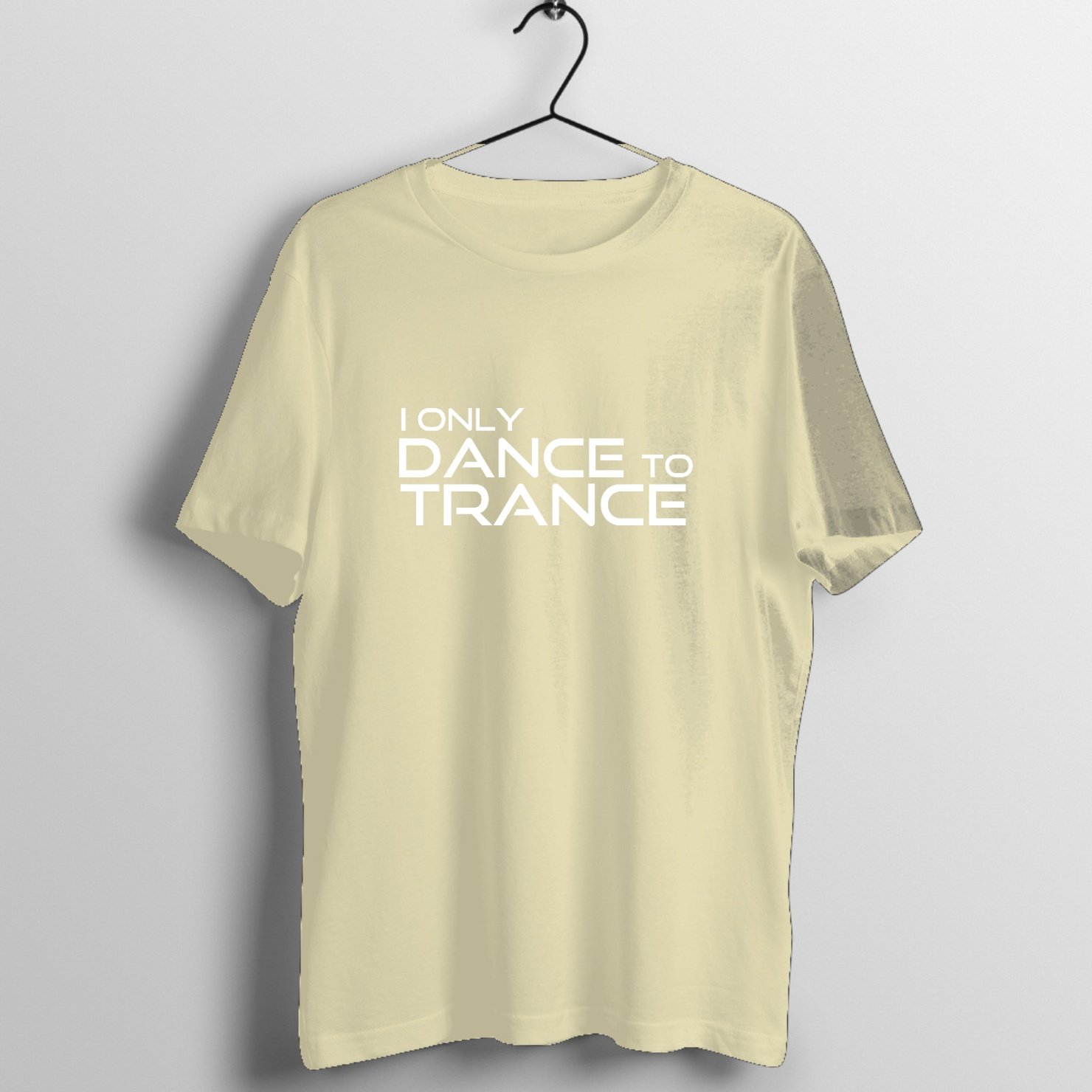 Electric Distortion Riff Graphic T-Shirt printed on premium rock music graphic t-shirt - Front Mockup