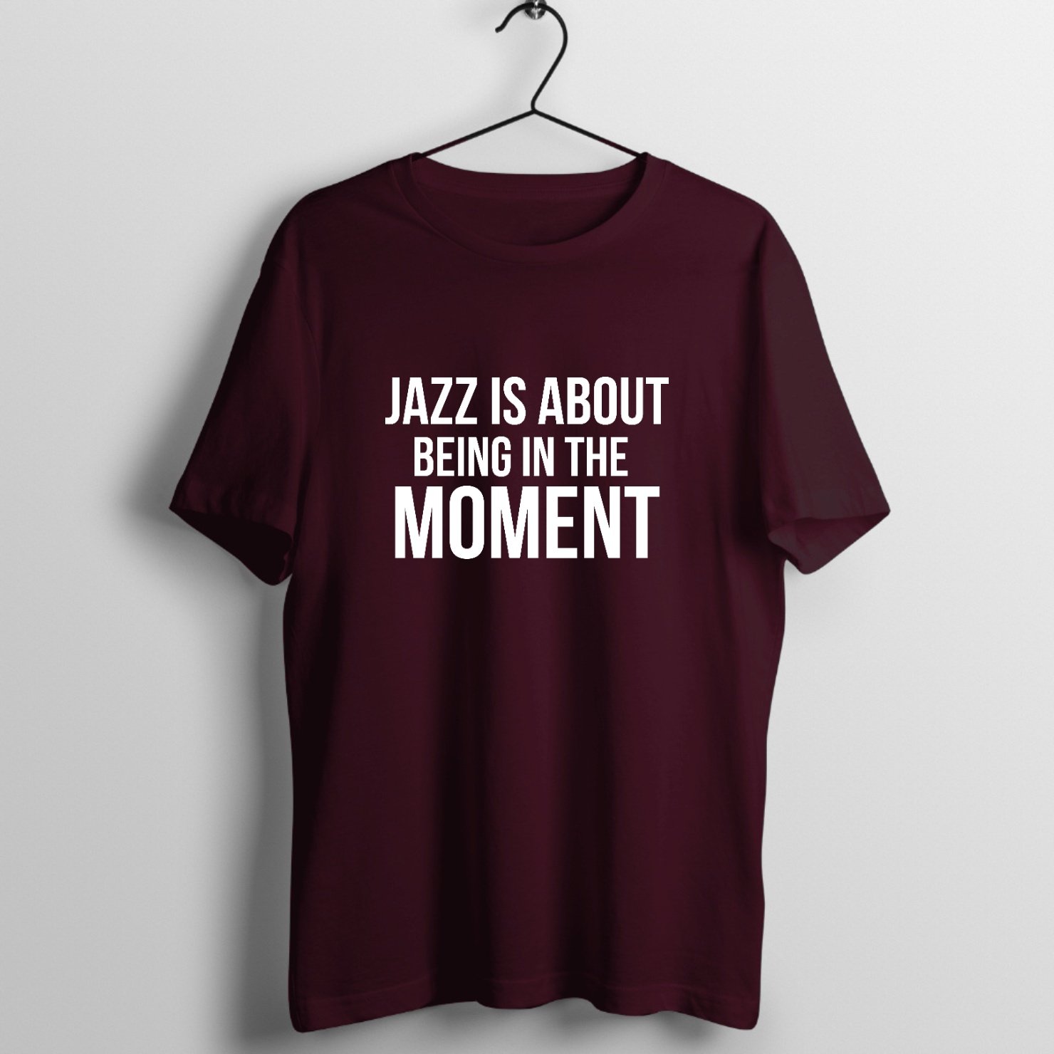 Clean minimalist abstract design graphic print on premium rock music graphic t-shirt - Front Mockup