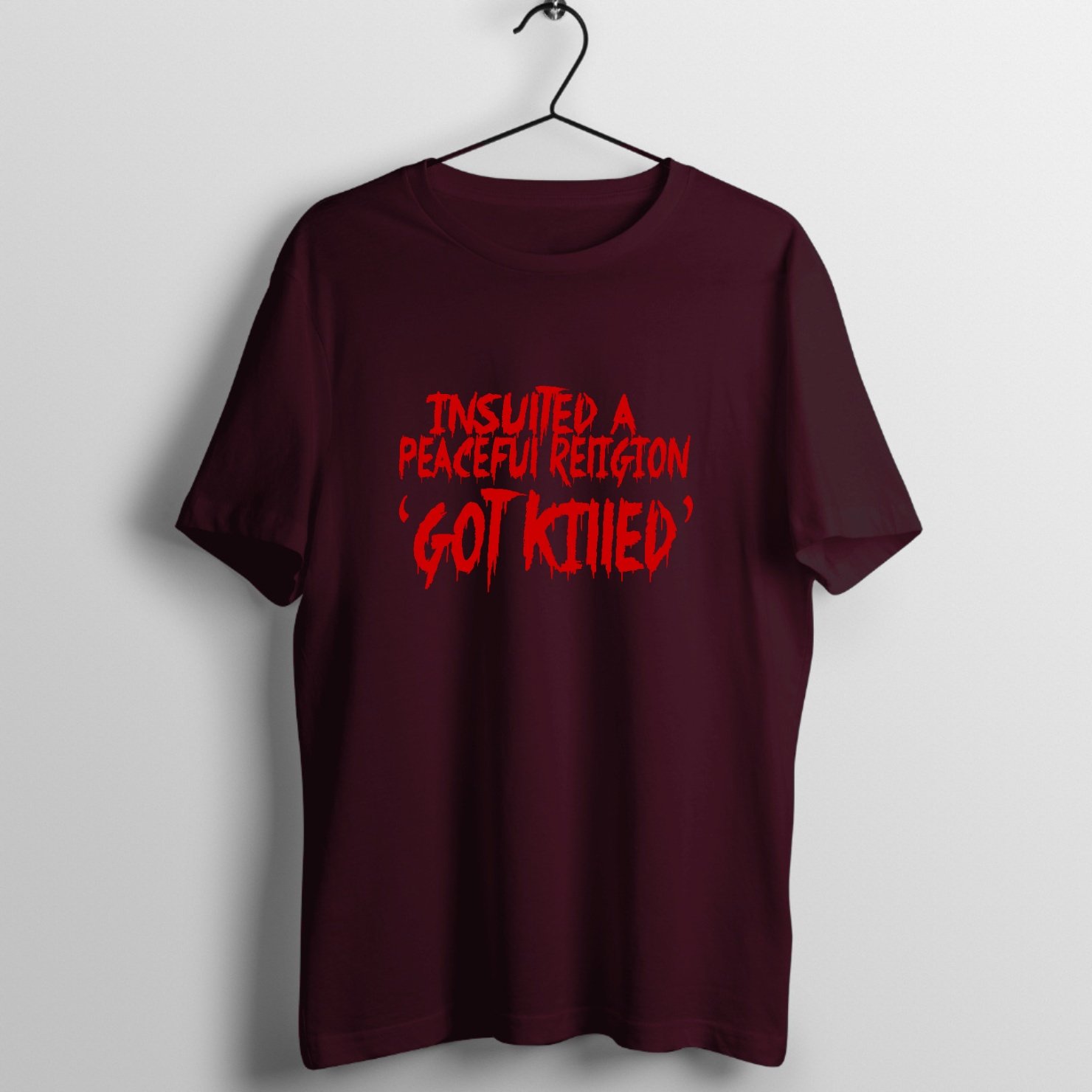 Silver Strings Lead Graphic T-Shirt printed on premium rock music graphic t-shirt - Front Mockup