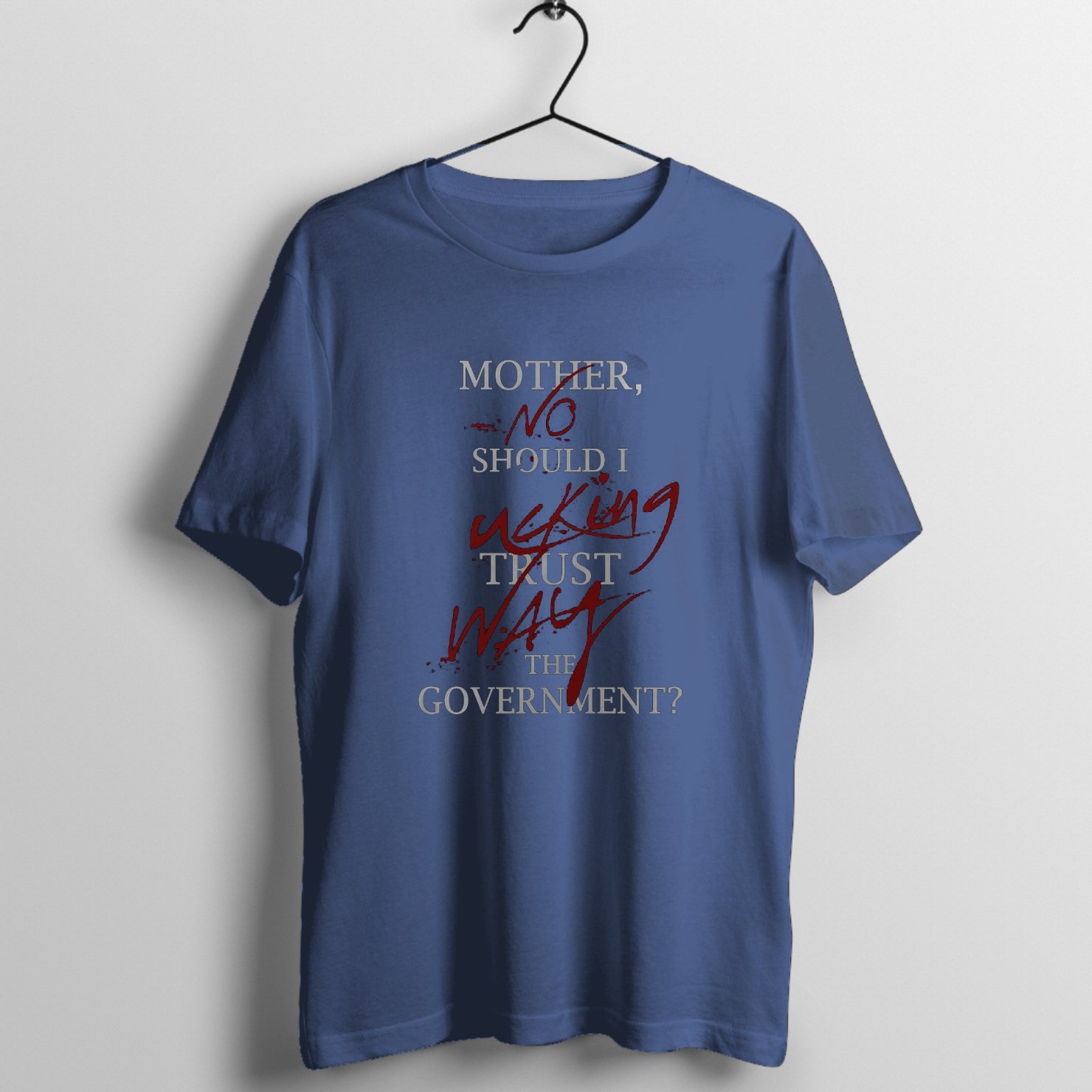 Psychedelic Cosmic Horizon Graphic T-Shirt printed on premium rock music graphic t-shirt - Front Mockup