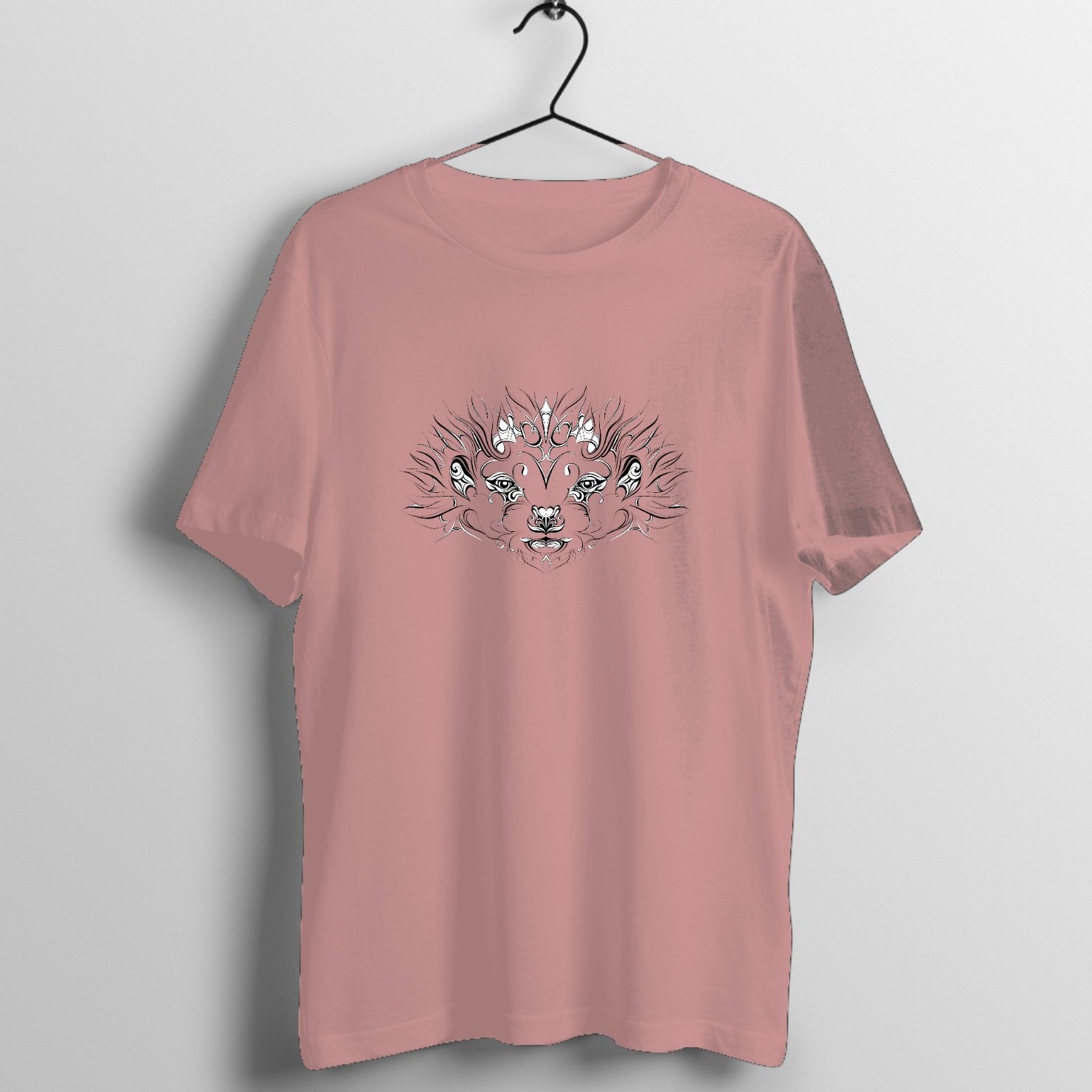 Iron Serpent & Rose Tattoo Graphic T-Shirt printed on premium rock music graphic t-shirt - Front Mockup