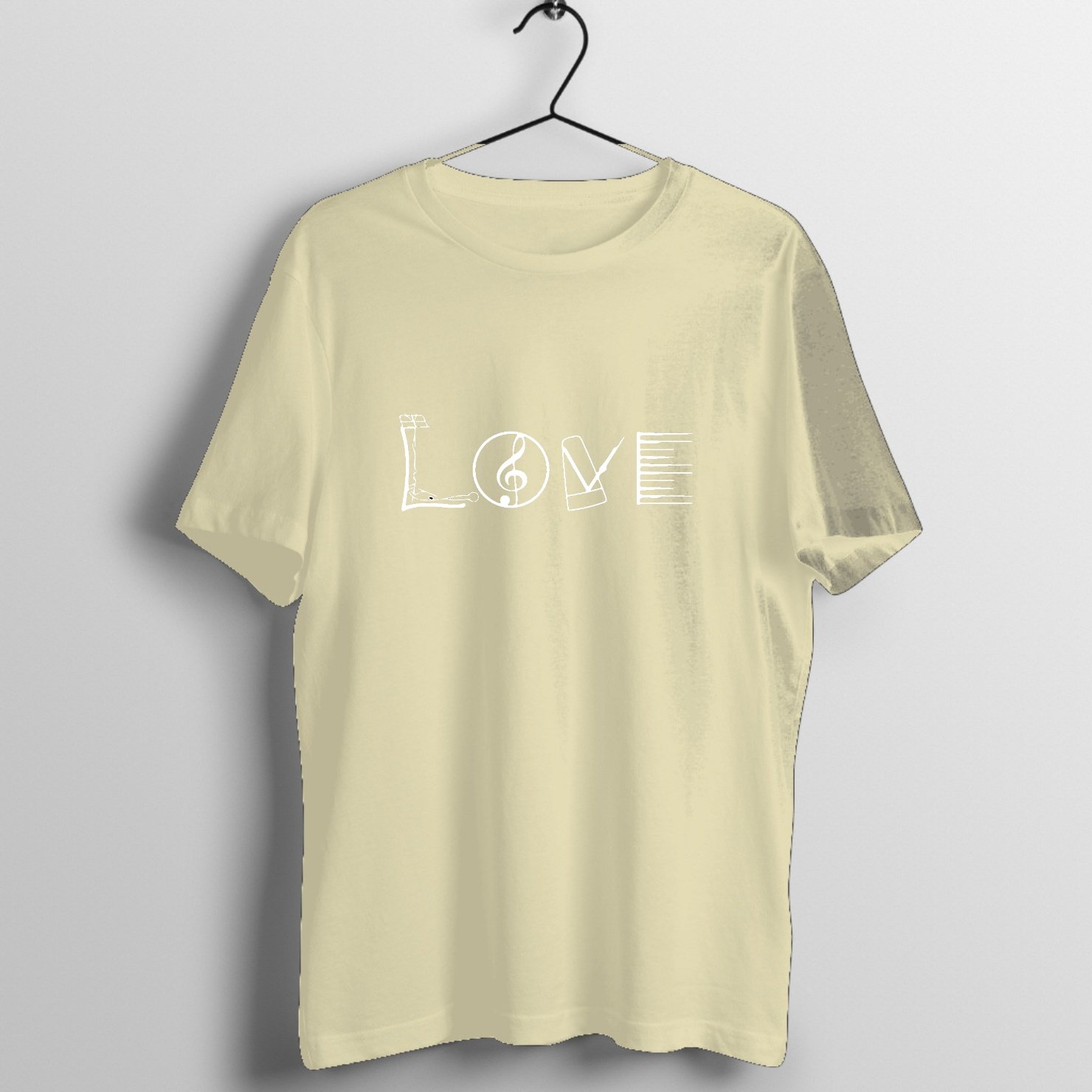 Sunburst Heritage Guitar - Heritage Edition Graphic T-Shirt printed on premium rock music graphic t-shirt - Front Mockup