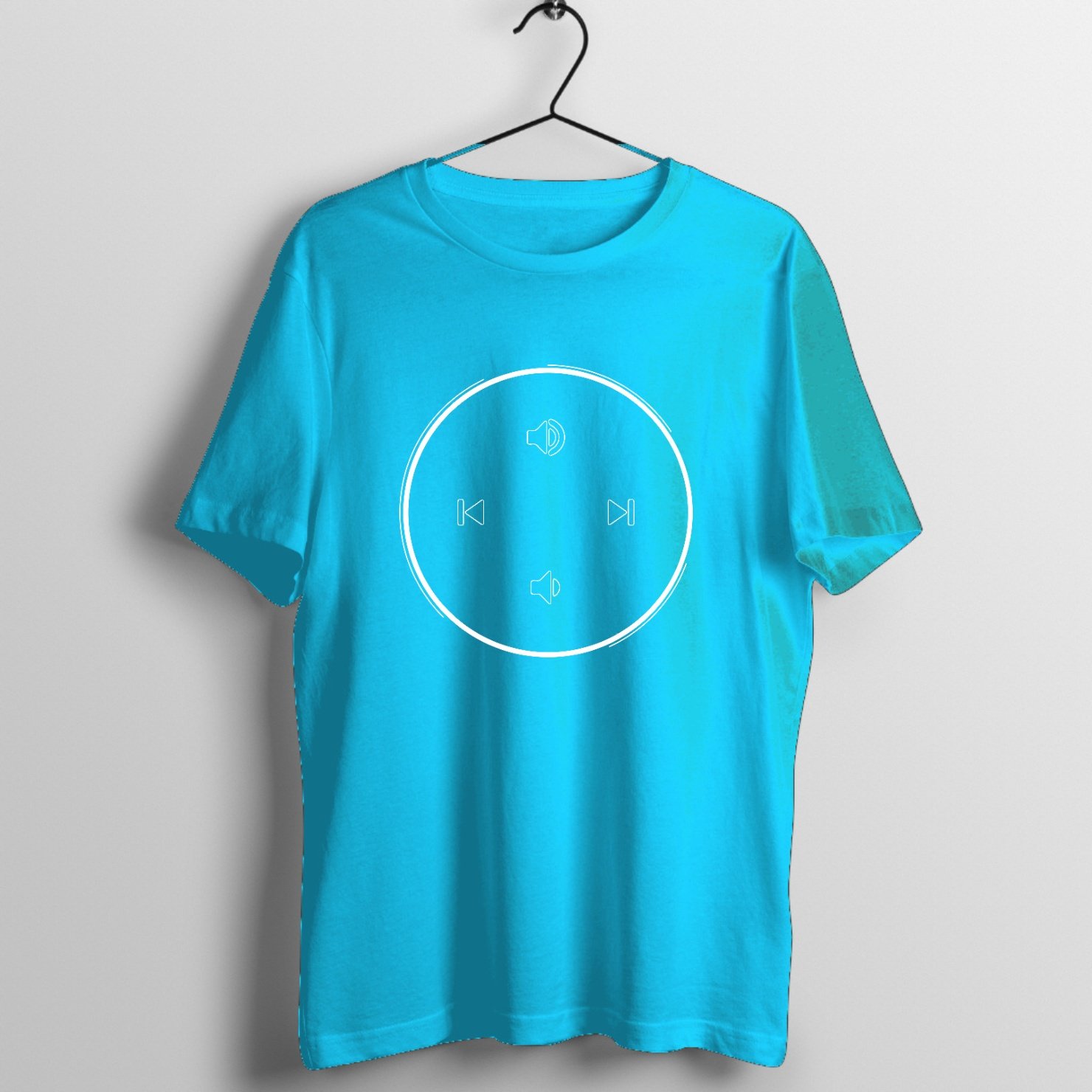 Midnight Soundwave Studio - Live Stage Cut Graphic T-Shirt printed on premium rock music graphic t-shirt - Front Mockup