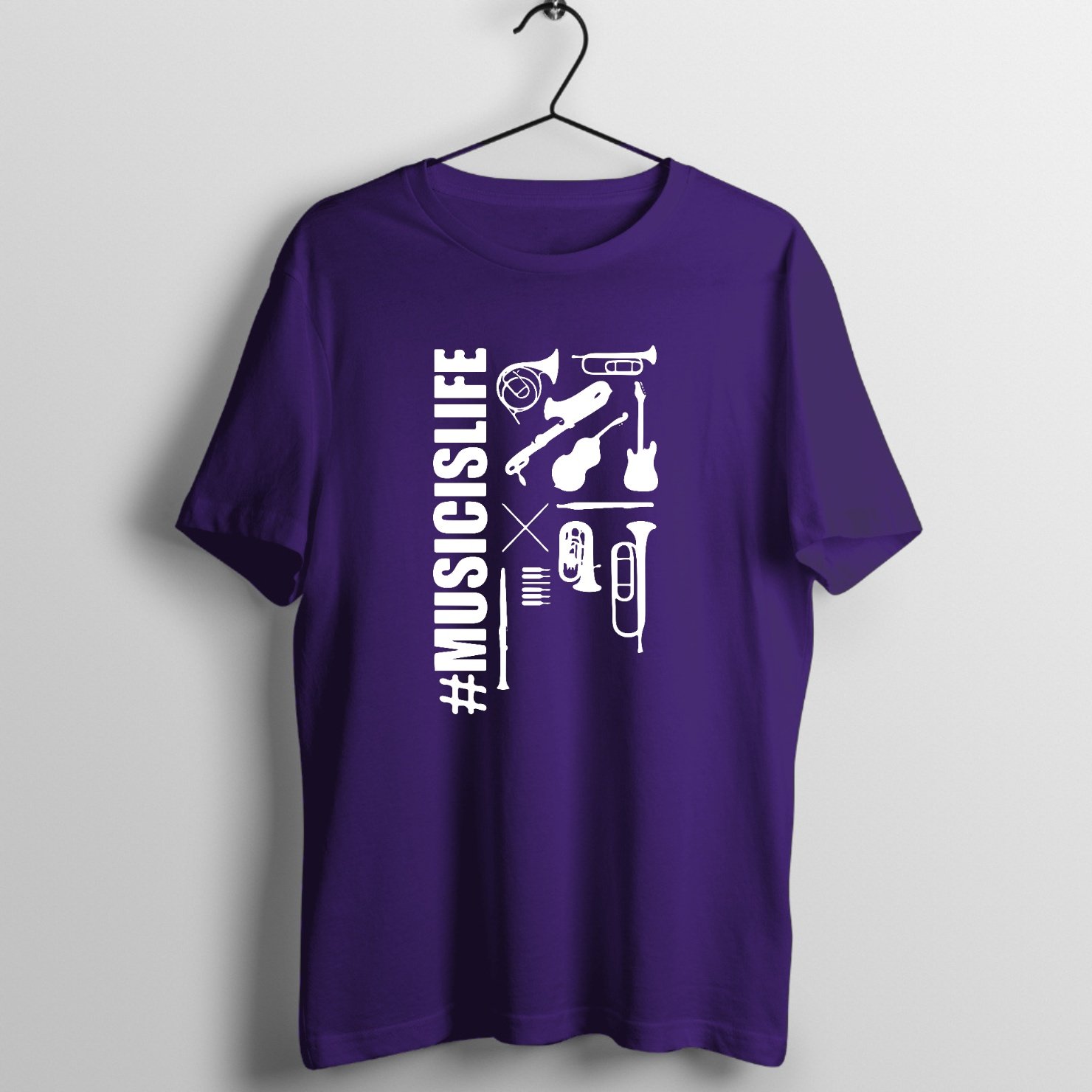 Sunburst Heritage Guitar - Collector Series Graphic T-Shirt printed on premium rock music graphic t-shirt - Front Mockup