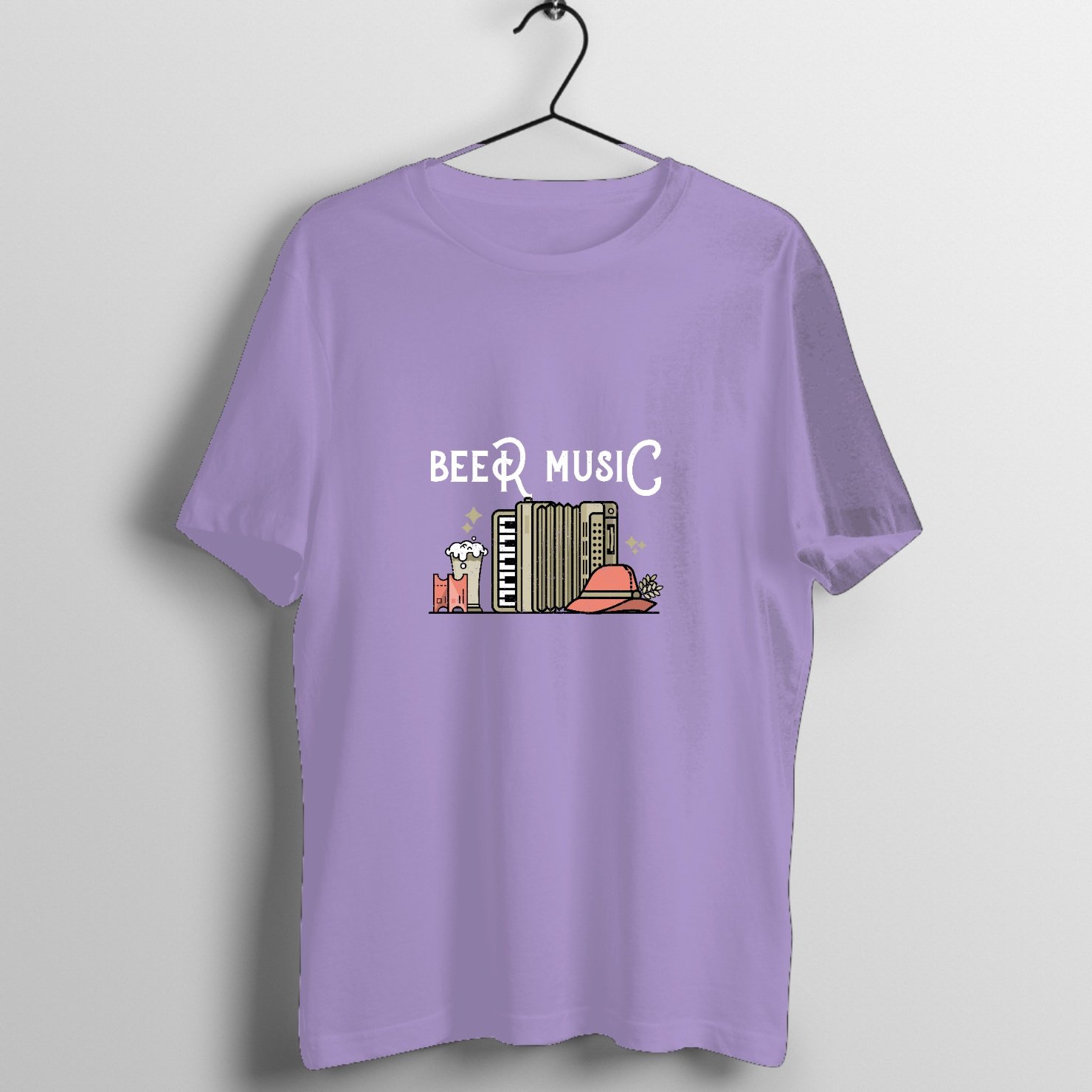 Midnight Chorus Gothic Rock Graphic T-Shirt printed on premium rock music graphic t-shirt - Front Mockup