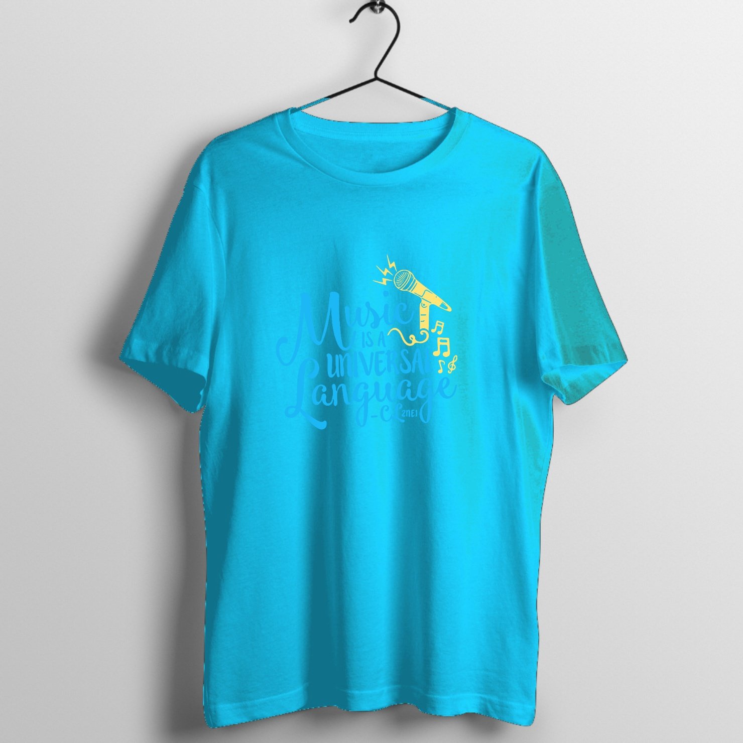 Blackout Stage Concert - Tour Cut Graphic T-Shirt printed on premium rock music graphic t-shirt - Front Mockup