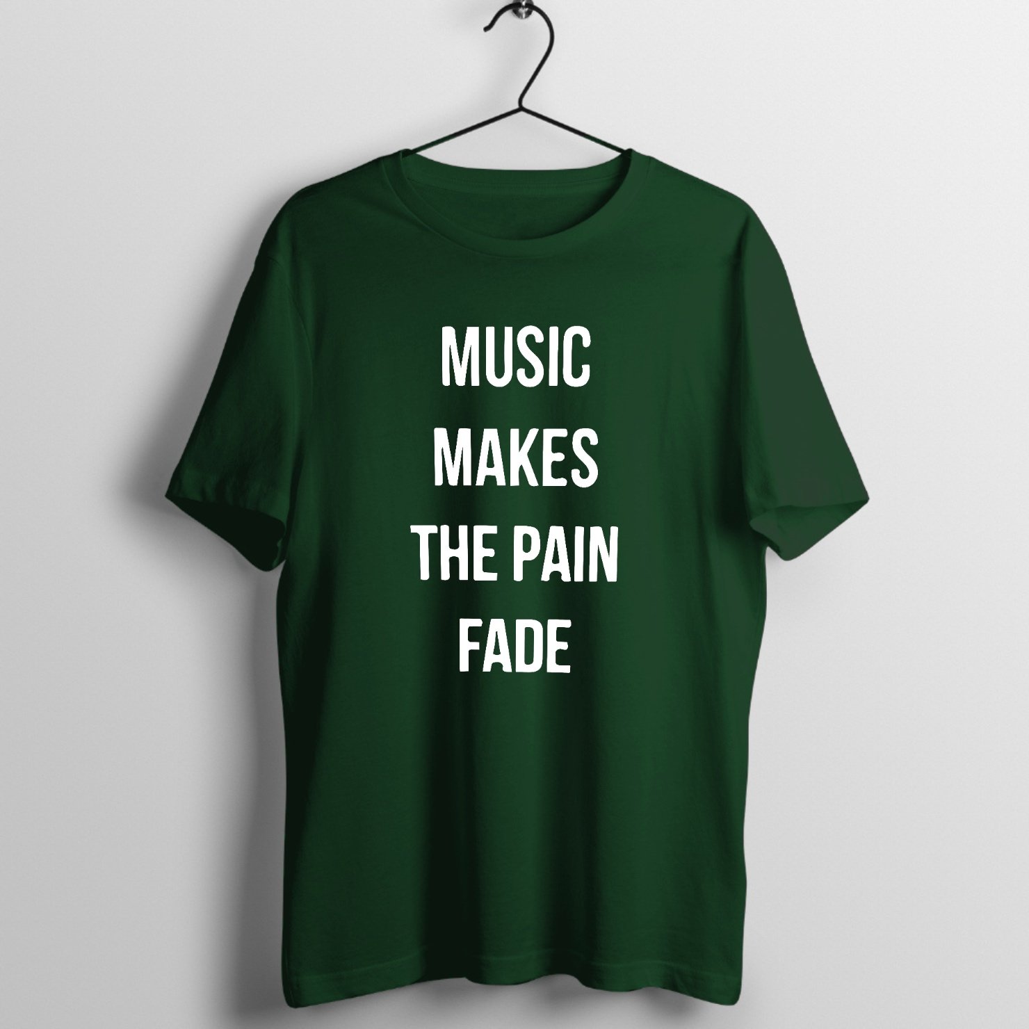 Wildfire Guitar Solo Graphic T-Shirt (Olive Green Edition) - Tour Cut printed on premium rock music graphic t-shirt - Front Mockup