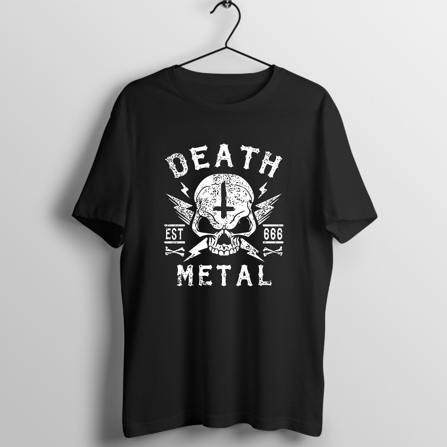 High Voltage Rhythmic Pulse - Special Edition Graphic T-Shirt printed on premium rock music graphic t-shirt - Front Mockup