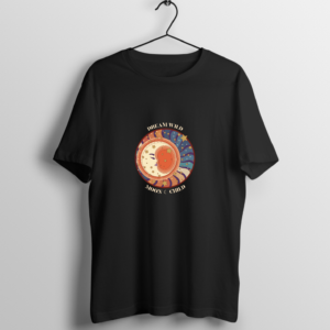 Dream Wild Moon Child T Shirt Mockup Of A Cropped Face Man At A Studio 1421 El - Music Merchandise Graphic T-Shirt - Official Mind Trips Music Merchandise Graphic T-Shirt Mockup (BA-91528)