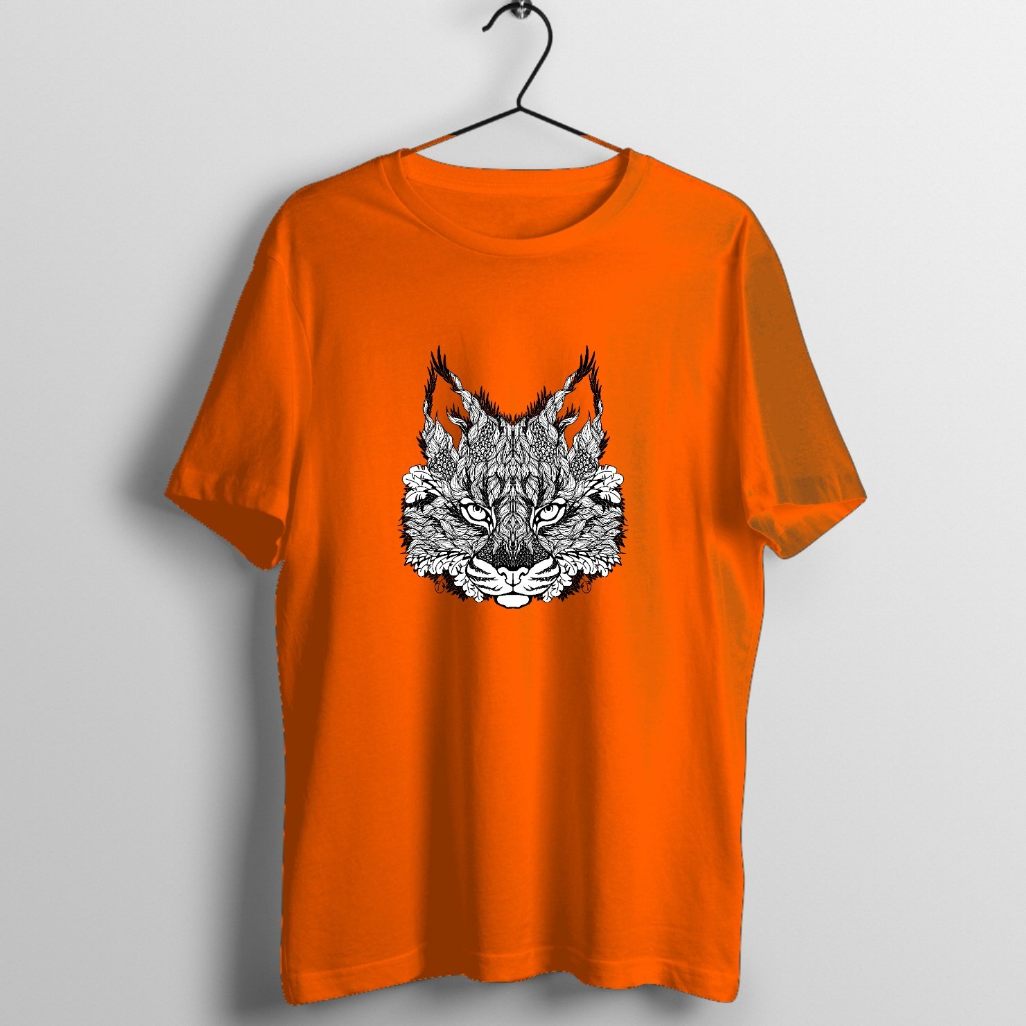 Traditional Panther Tattoo Graphic T-Shirt printed on premium rock music graphic t-shirt - Front Mockup