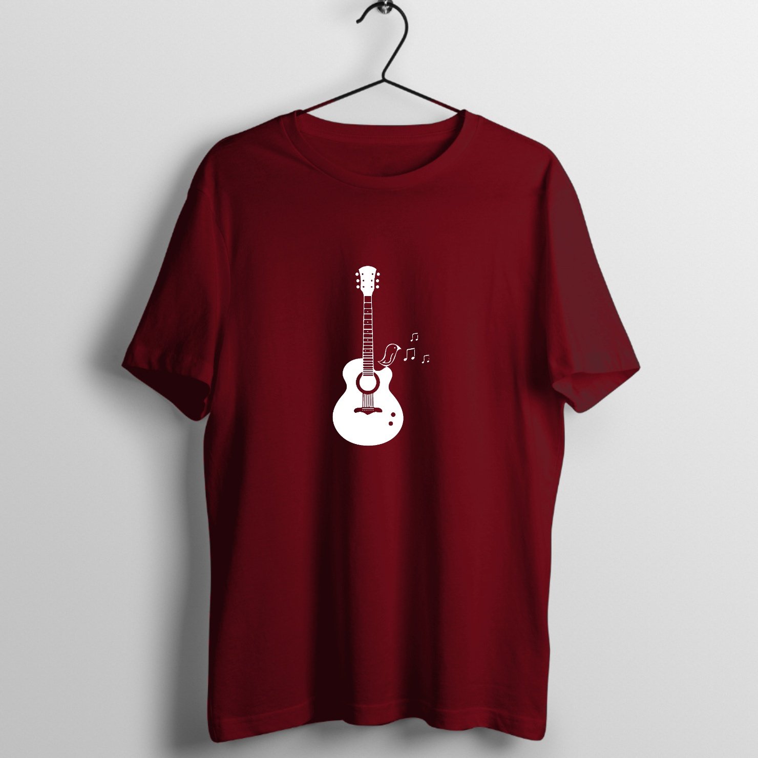 Rebel Silhouette Stage Graphic T-Shirt printed on premium rock music graphic t-shirt - Front Mockup