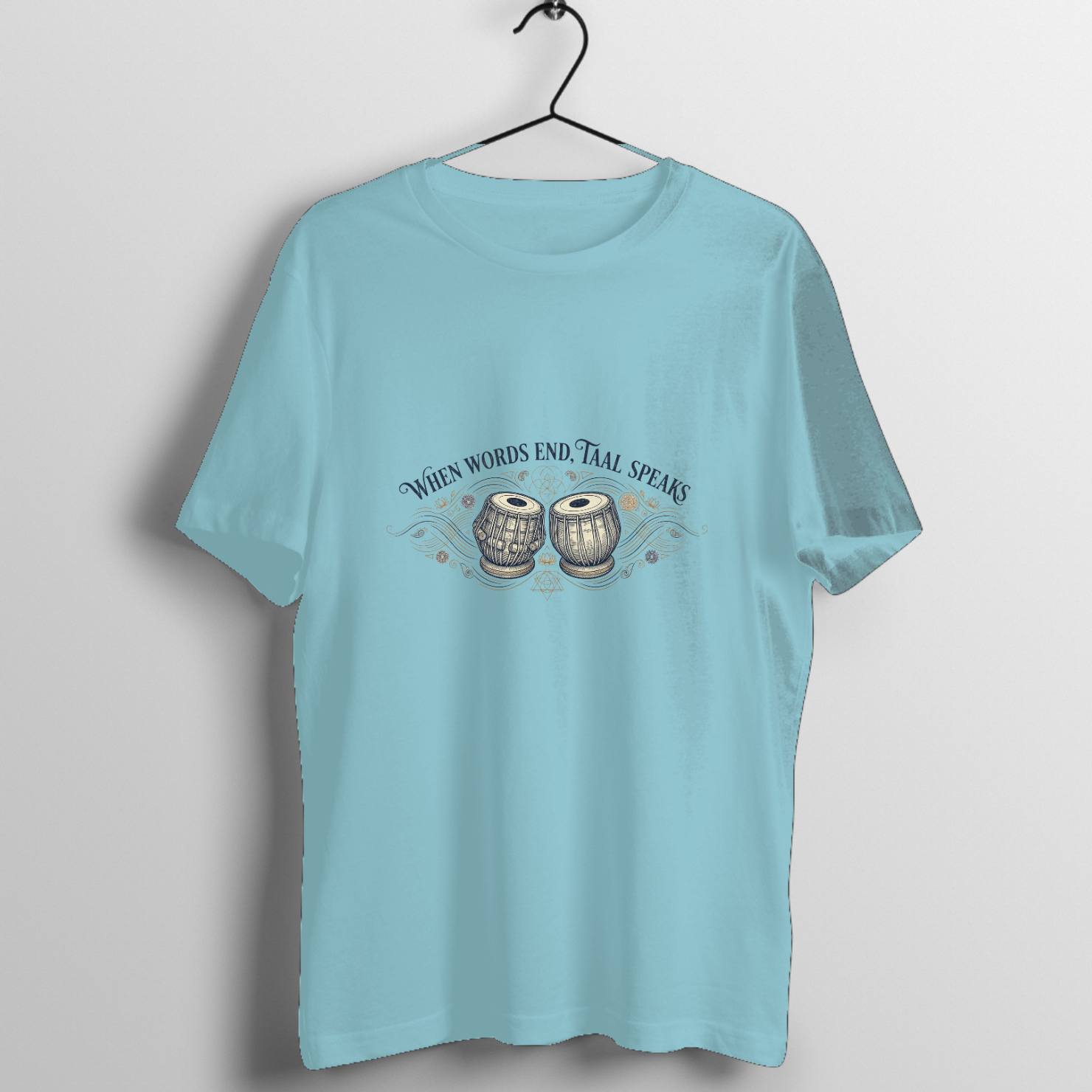 Soulful Blues Crossroads - Studio Session Graphic T-Shirt printed on premium rock music graphic t-shirt - Front Mockup