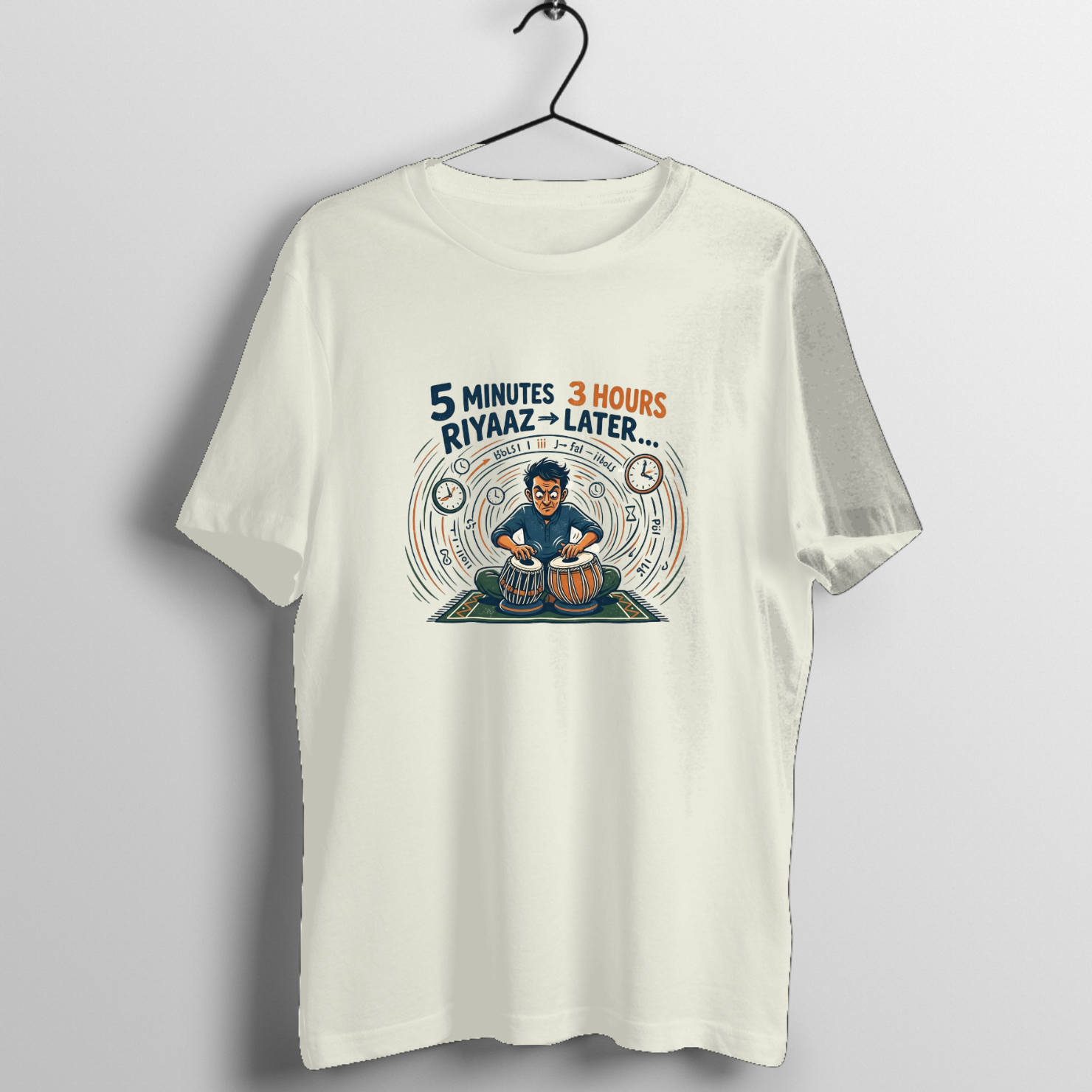 Headbanger Moshpit Anthem - Tour Cut Graphic T-Shirt printed on premium rock music graphic t-shirt - Front Mockup