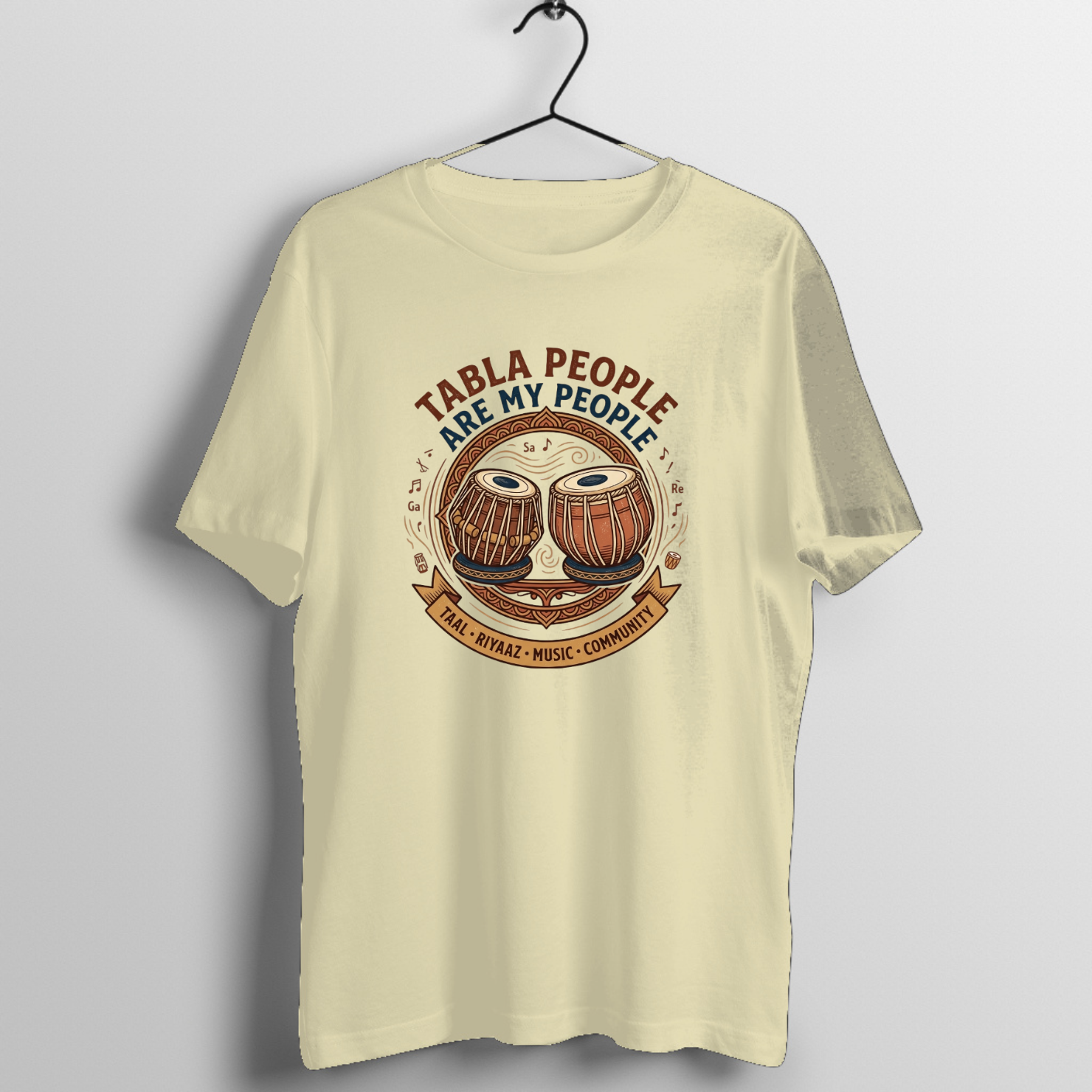 Analog Tape Warmth - Live Stage Cut Graphic T-Shirt printed on premium rock music graphic t-shirt - Front Mockup