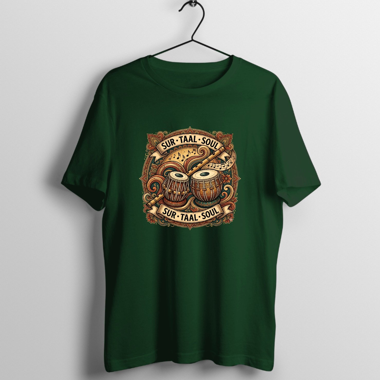 Distorted Horizon Grunge - Tour Cut Graphic T-Shirt printed on premium rock music graphic t-shirt - Front Mockup
