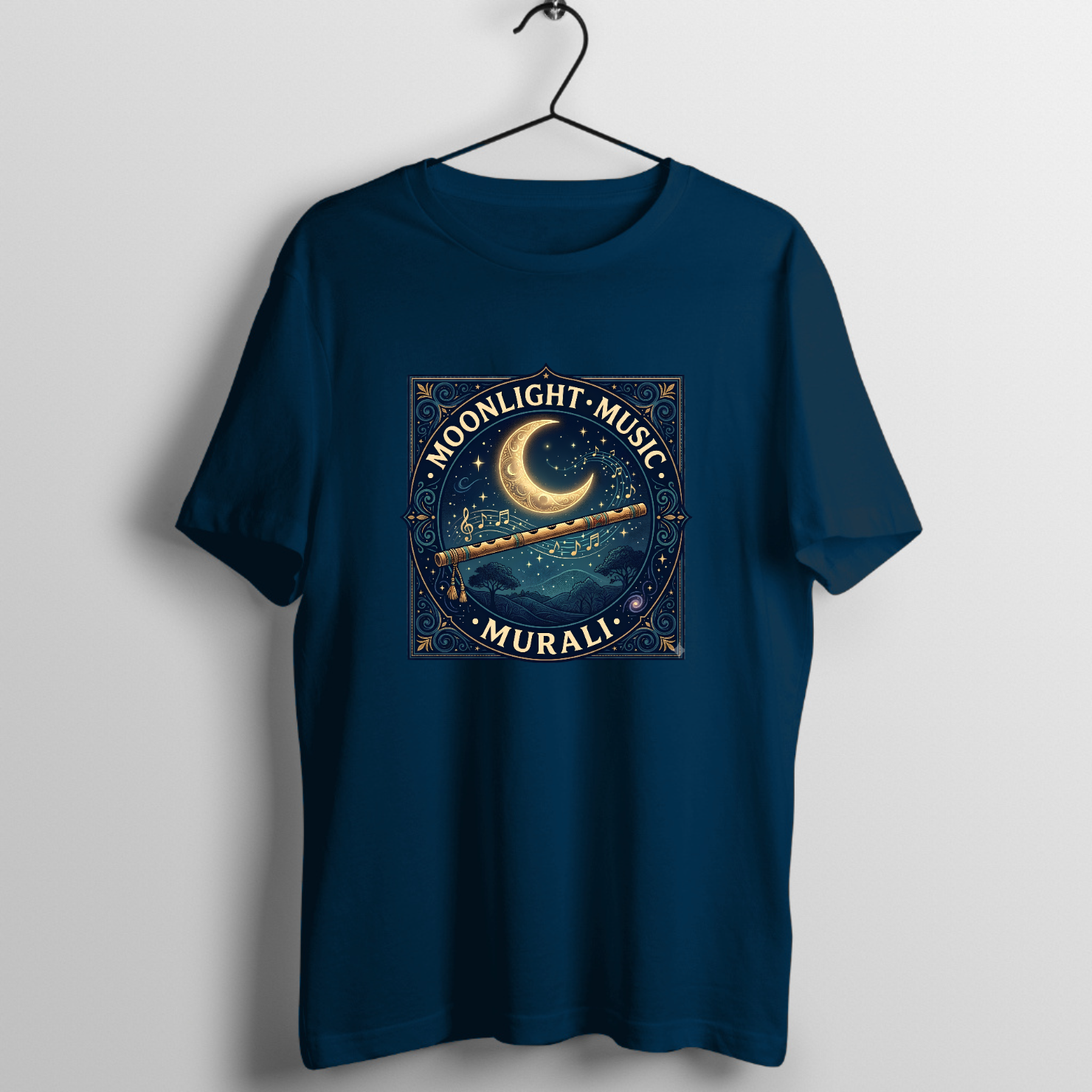 Electric Distortion Riff - Heritage Edition Graphic T-Shirt printed on premium rock music graphic t-shirt - Front Mockup