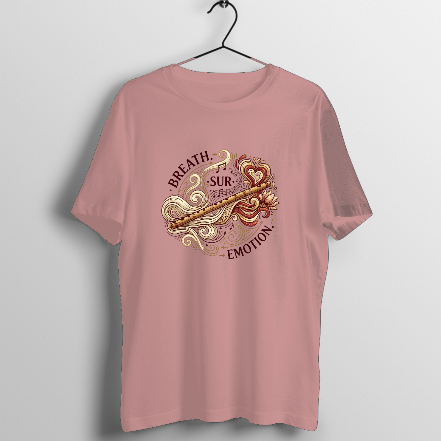 Silver Strings Lead - Remastered Graphic T-Shirt printed on premium rock music graphic t-shirt - Front Mockup
