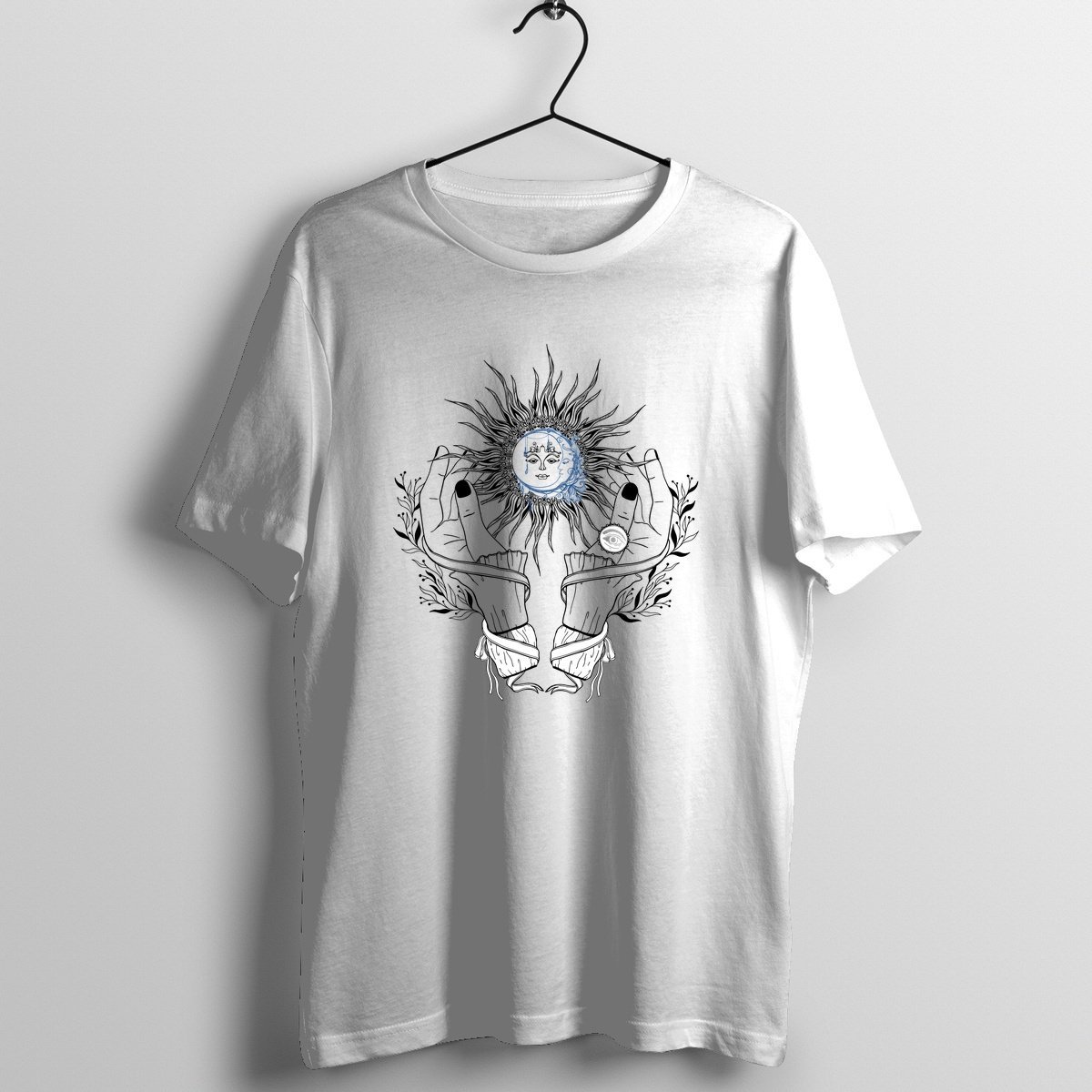 Sun & Moon Together - Official Mind Trips Music Merchandise Graphic T-Shirt Mockup (BA-MINDTRIP-1096)