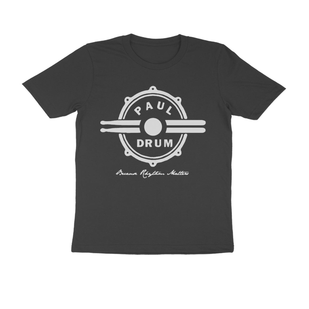 Paul Drum - Official Drummers Music Merchandise Graphic T-Shirt Mockup (BA-DRUMS-5173)