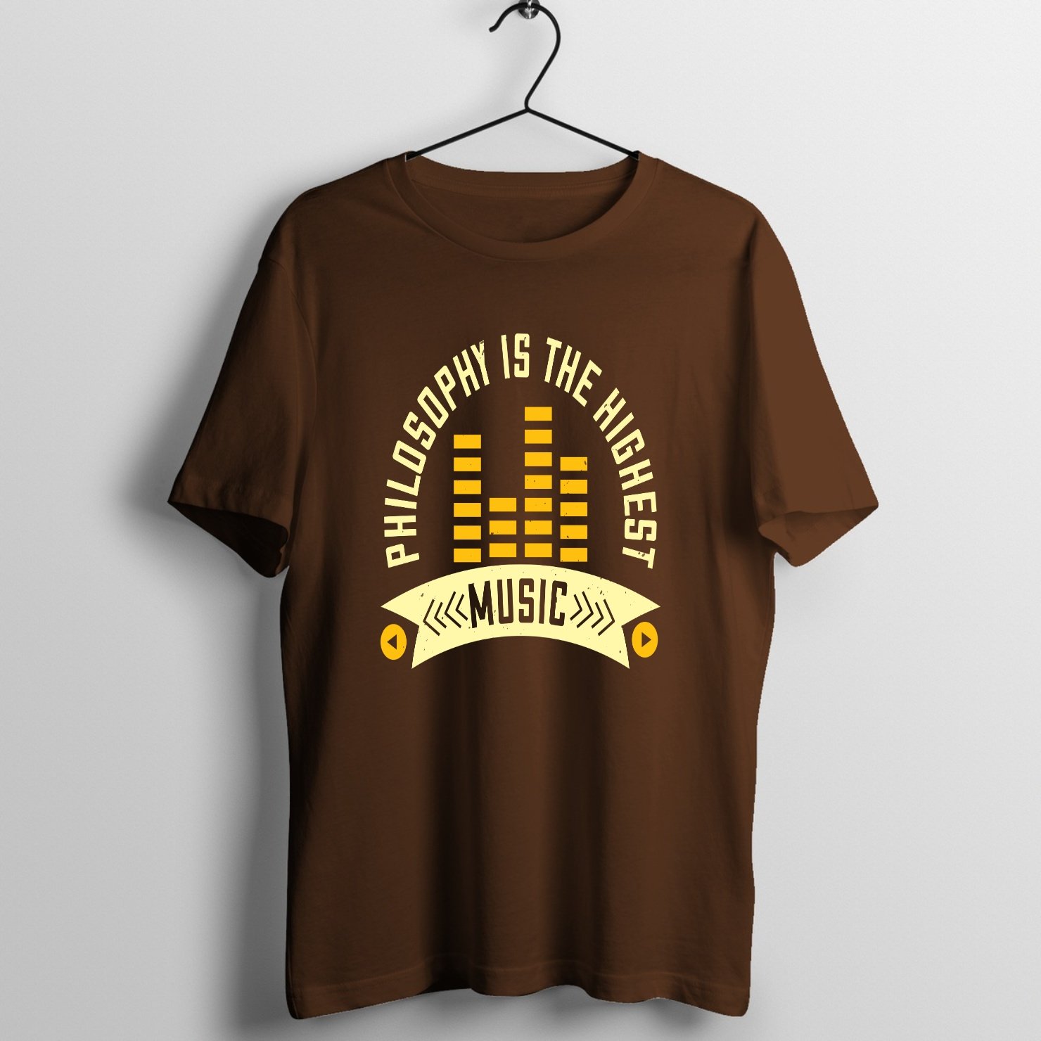 Philosophy Is The Highest on Coffee Brown T-Shirt