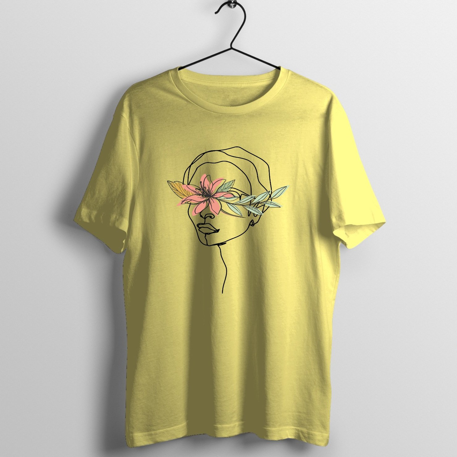 She Is Beautiful on Butter Yellow T-Shirt