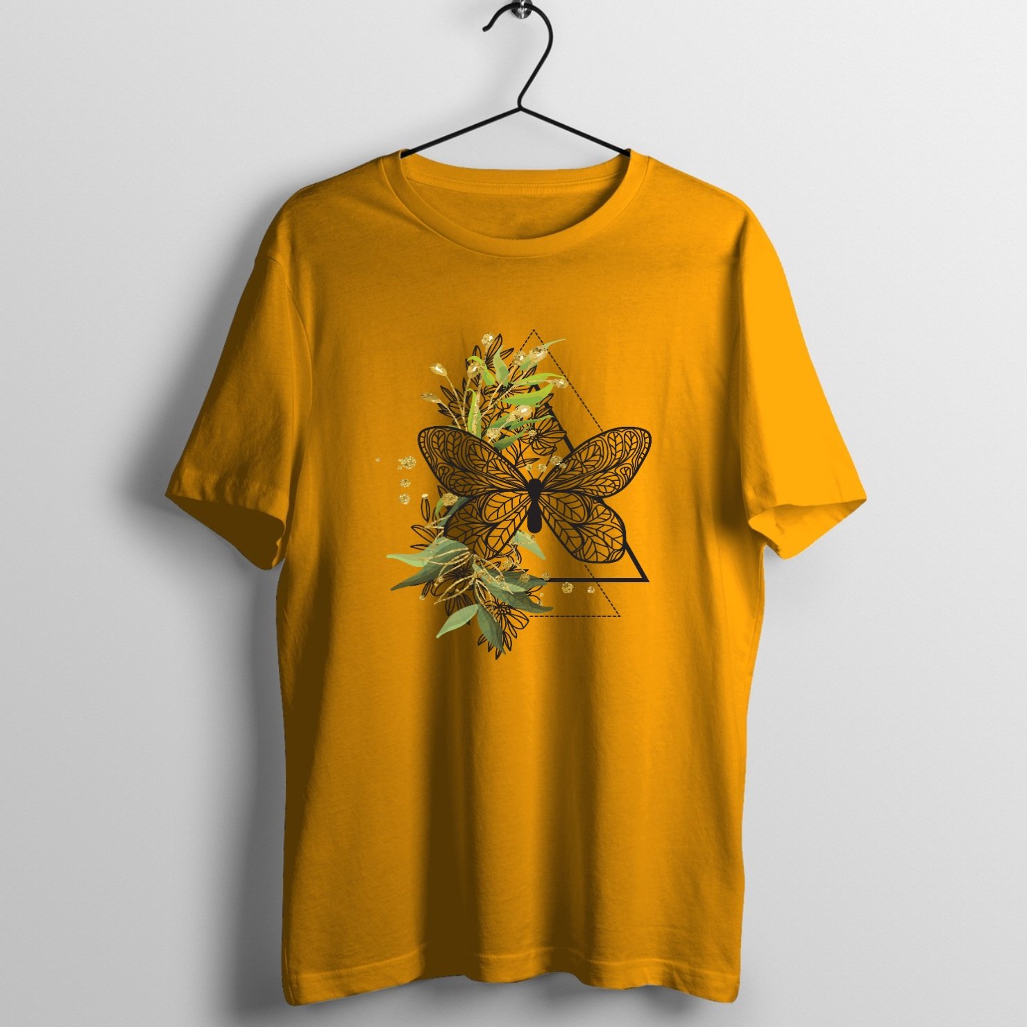 Butterfly Prism on Golden Yellow T-Shirt