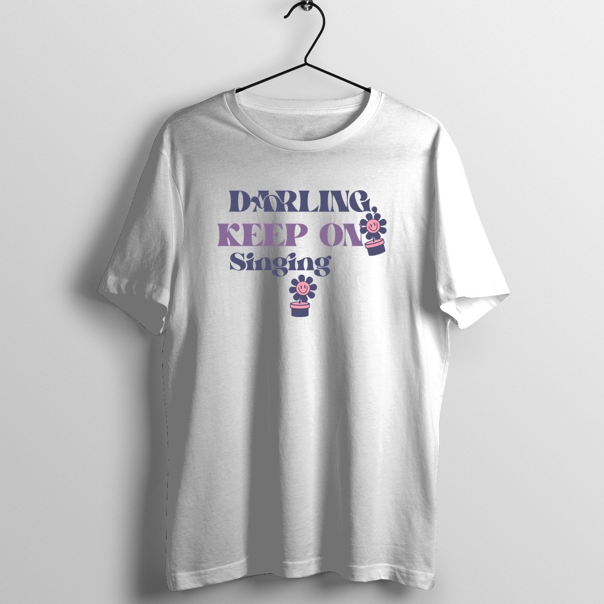 Darling Keep On Singing - Official Vocalists Music Merchandise Graphic T-Shirt Mockup (BA-VOCALIST-1001)