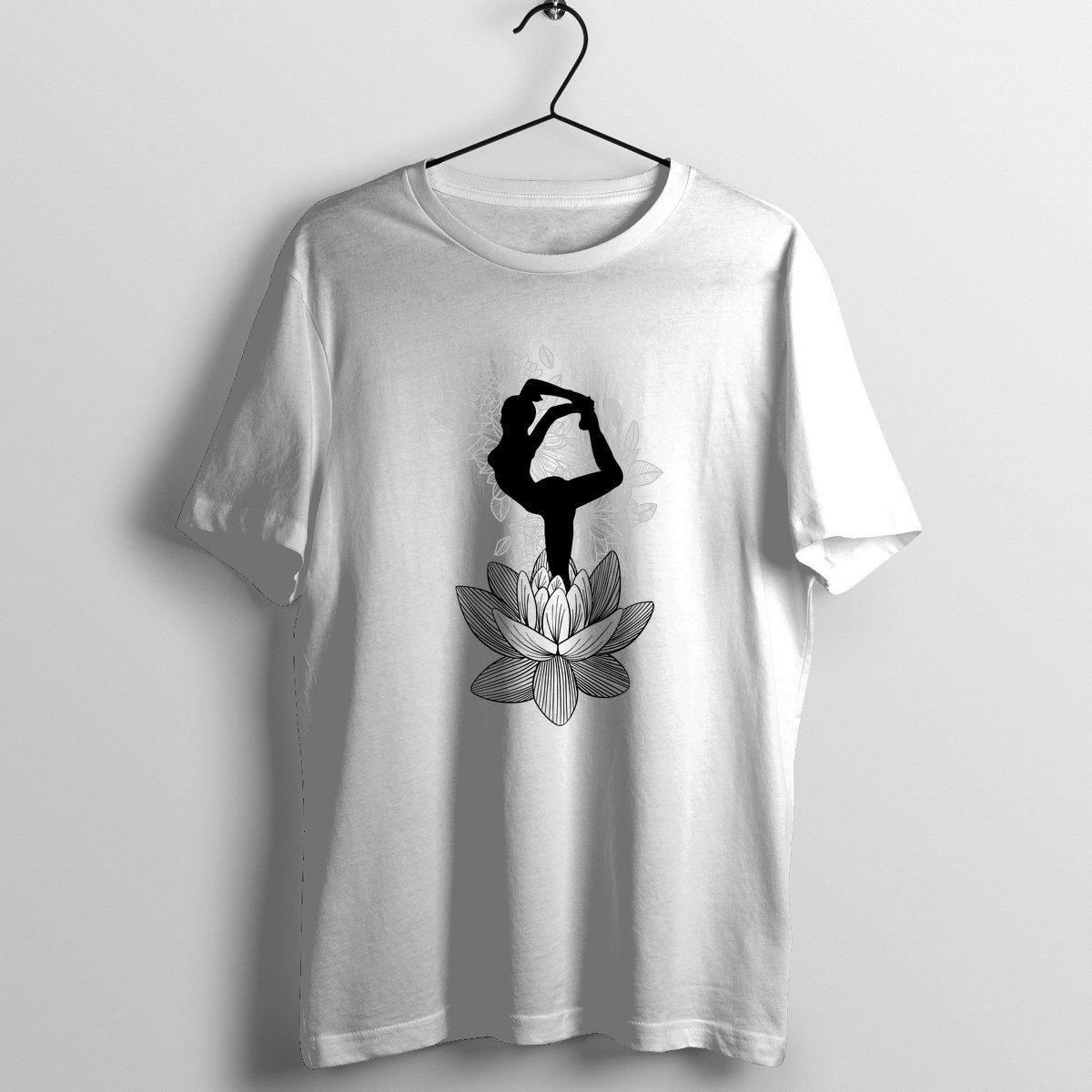 Nature With Yoga - Official Bhakti Music Merchandise Graphic T-Shirt Mockup (BA-BHAKTI-1007)