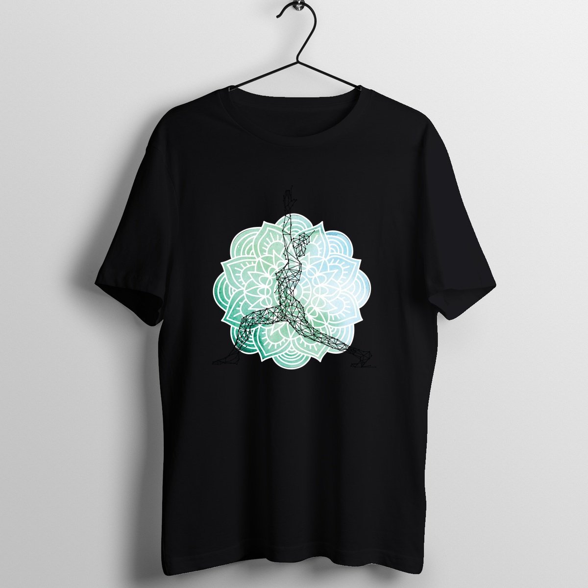 Yoga Pose - Official Bhakti Music Merchandise Graphic T-Shirt Mockup (BA-BHAKTI-1011)