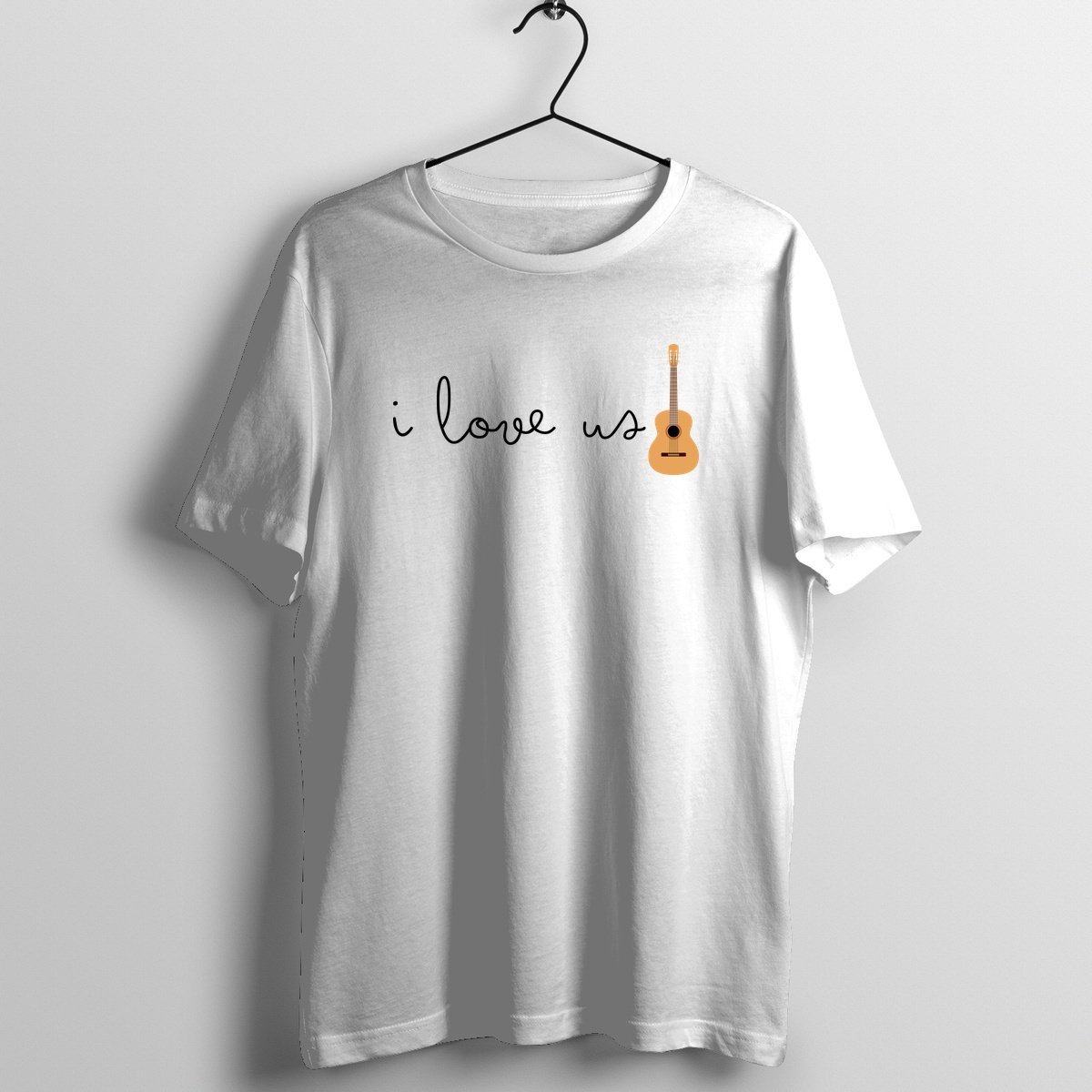 I Love Us - Official Music Quotes Music Merchandise Graphic T-Shirt Mockup (BA-MUSICQUO-1033)